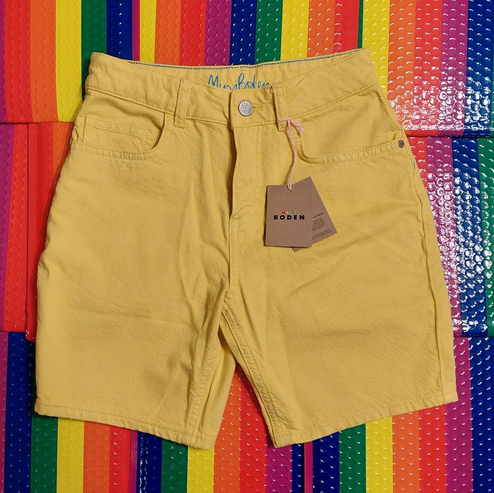 Mini Boden nwt yellow shorts size 11 - Picture 16 of 16